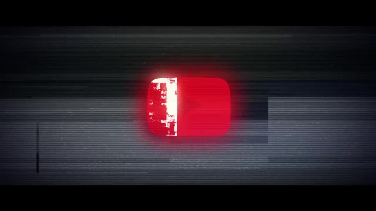 高级小故障徽标效果显示素材库精选AE模板