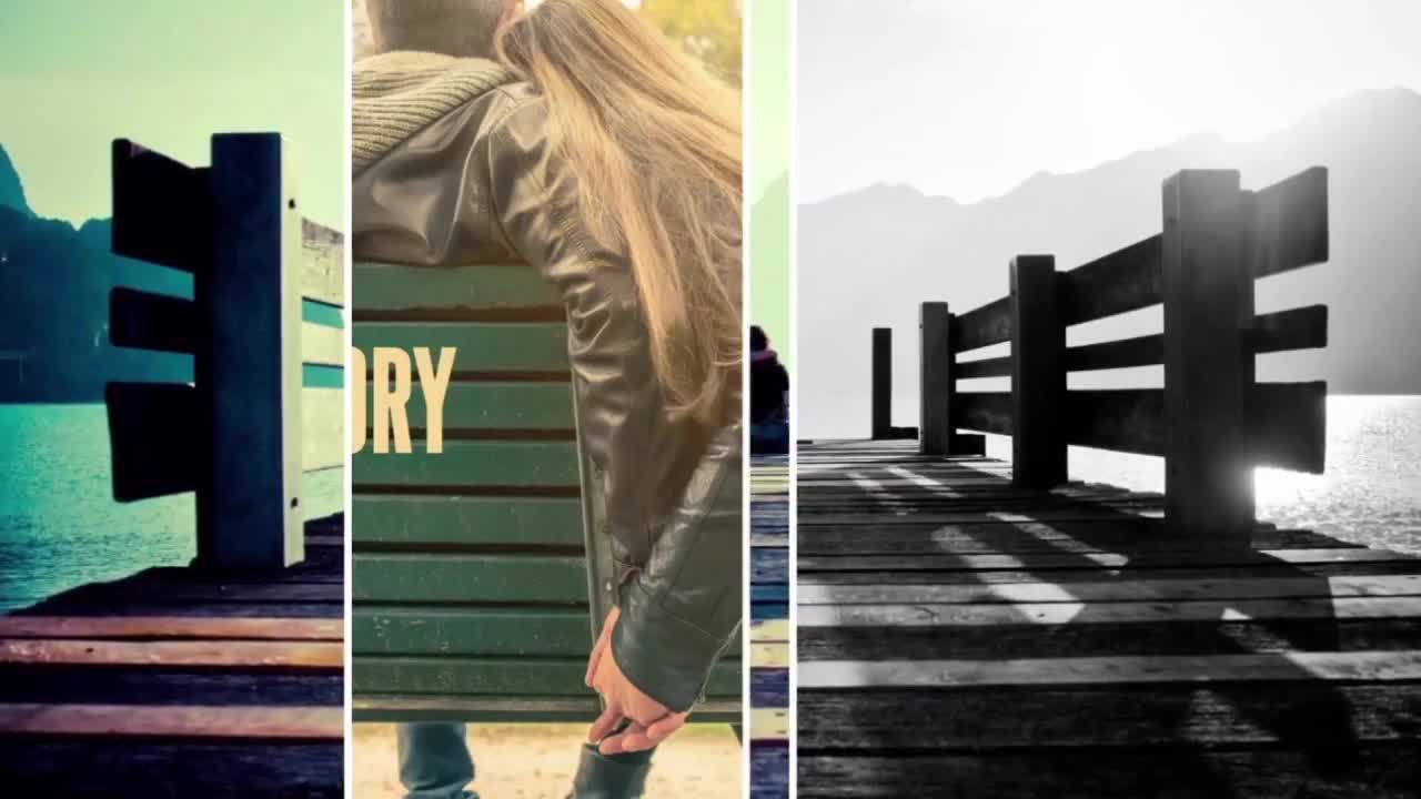 现代动态滑动效果幻灯片展示素材库精选AE模板