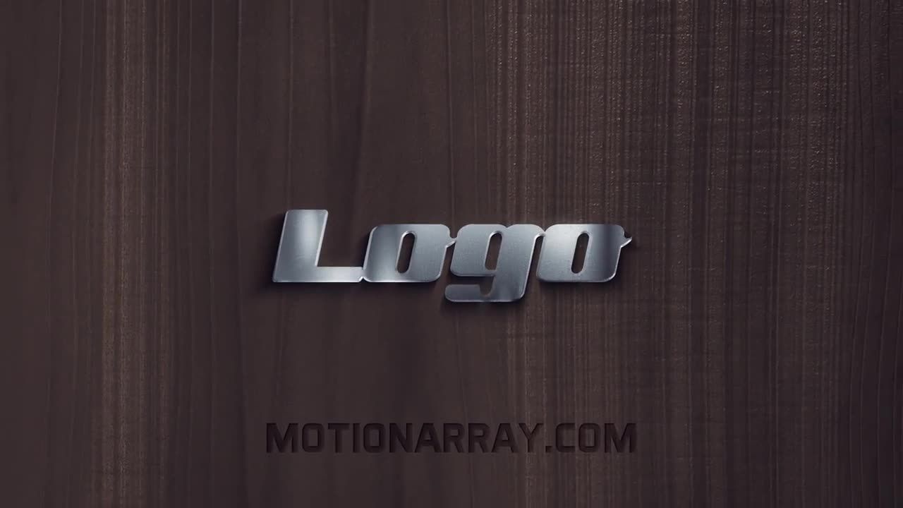 华丽金属外观徽标显示素材库精选AE模板