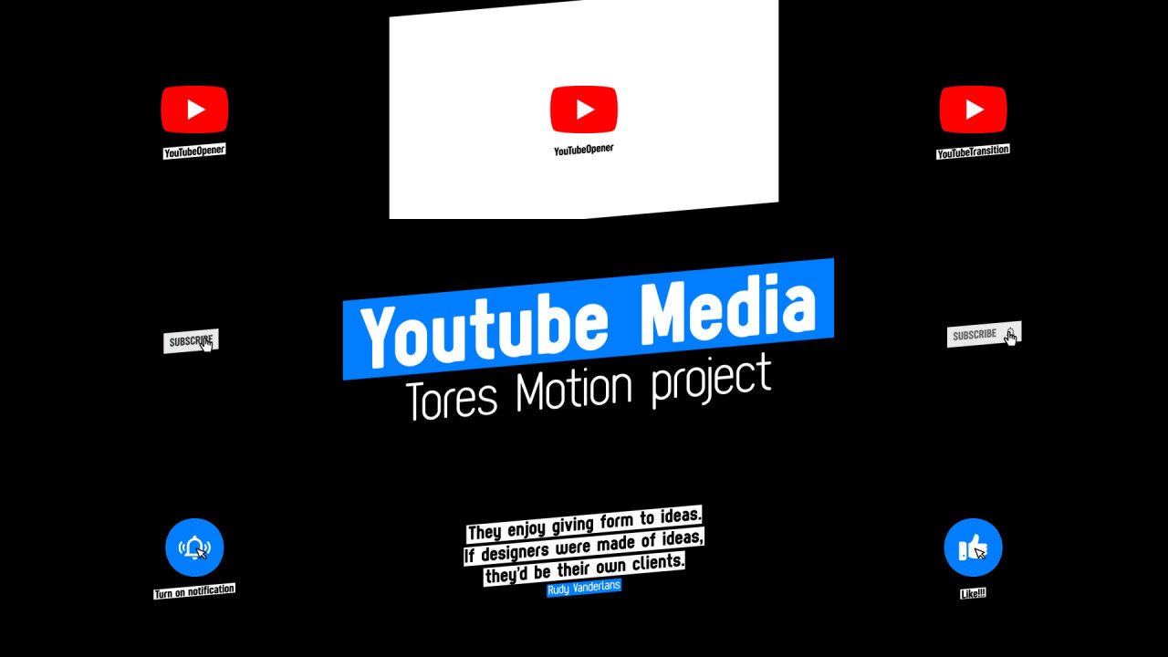 YouTube现代媒体快速图形展示素材库精选AE模板