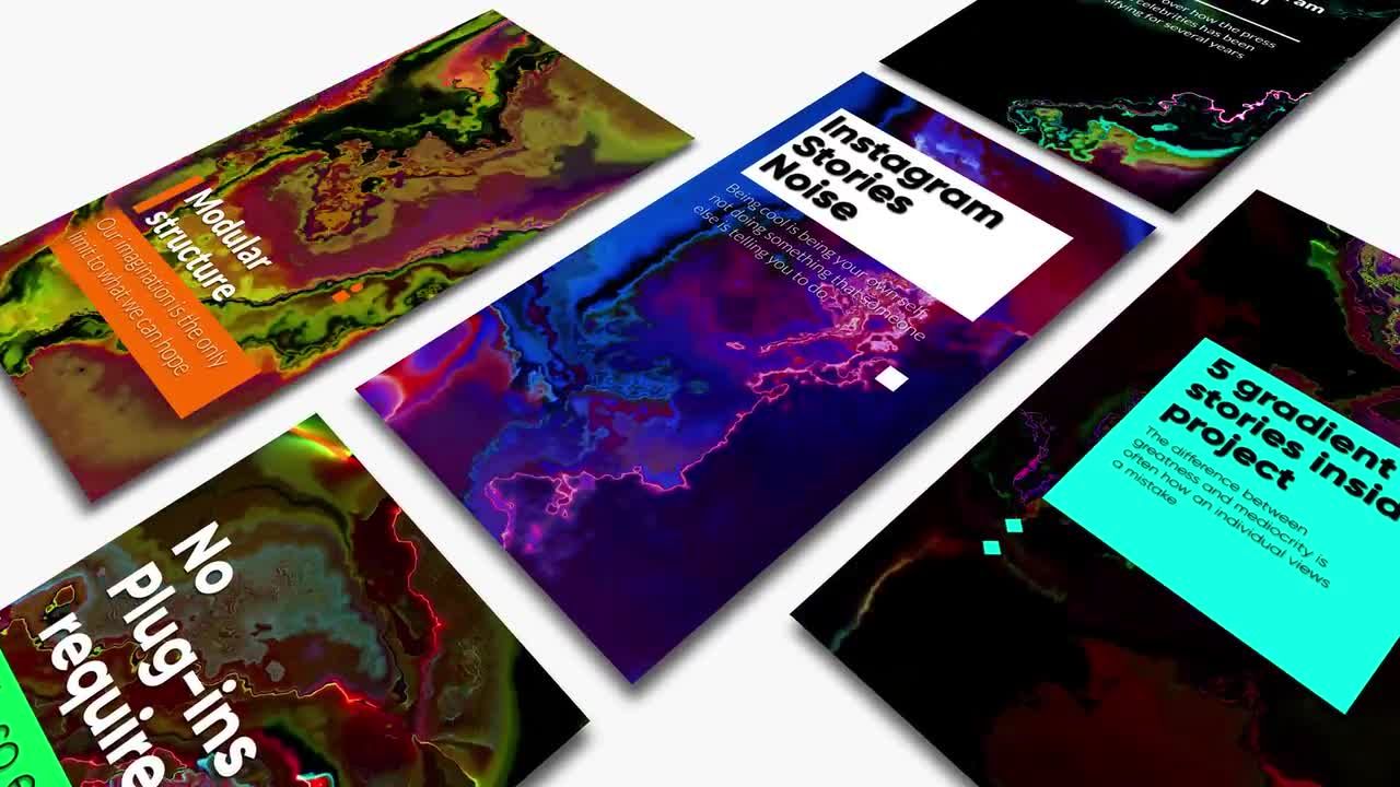 外观很酷Instagram故事噪音素材库精选AE模板