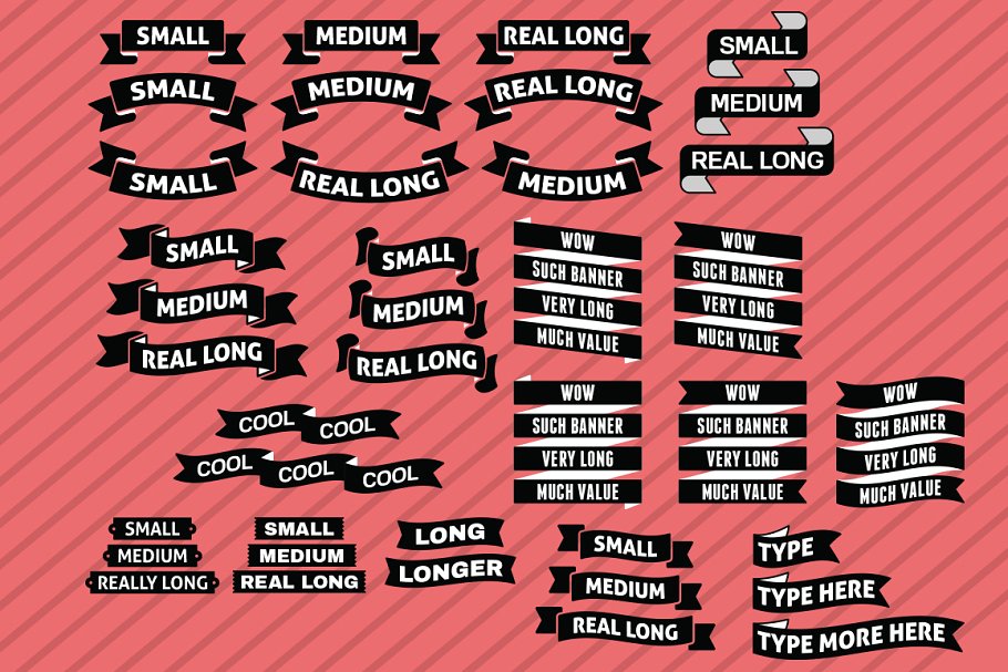 终极Banner丝带图形集 Ultra Banner Pack插图(3)