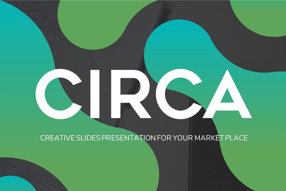 风格独特的抽象圆形图形PPT幻灯片模板下载 Circa – Powerpoint Template插图