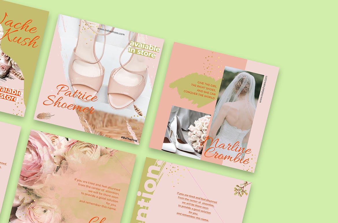 社交电商宣传推广设计模板素材库精选素材包 Social Media Kit Shop插图(1)