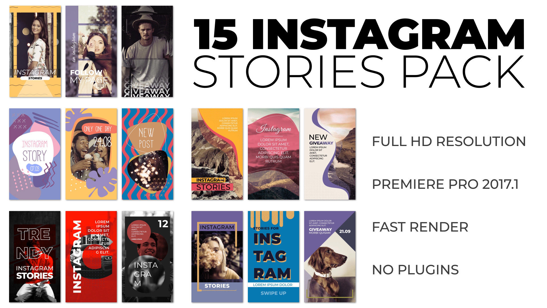 垂直竖屏宣传动画素材库精选pr模板