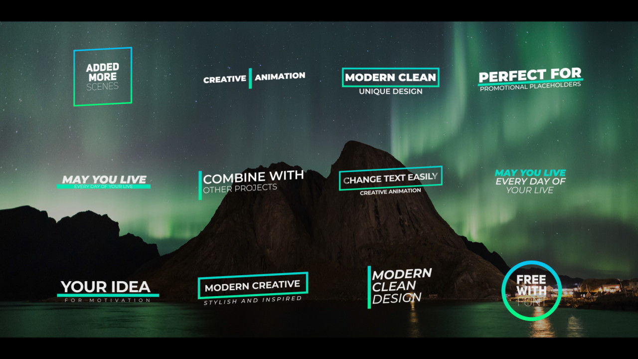 一个干净且富有创意的标题素材库精选AE模板