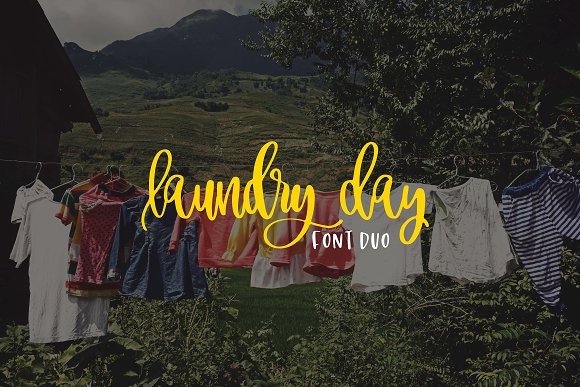 Laundry Day Font Duo素材之家精选英文字体