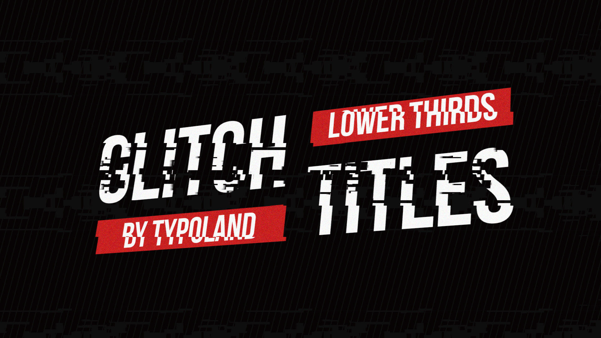 30个下三分之一广告故障标题素材库精选AE模板