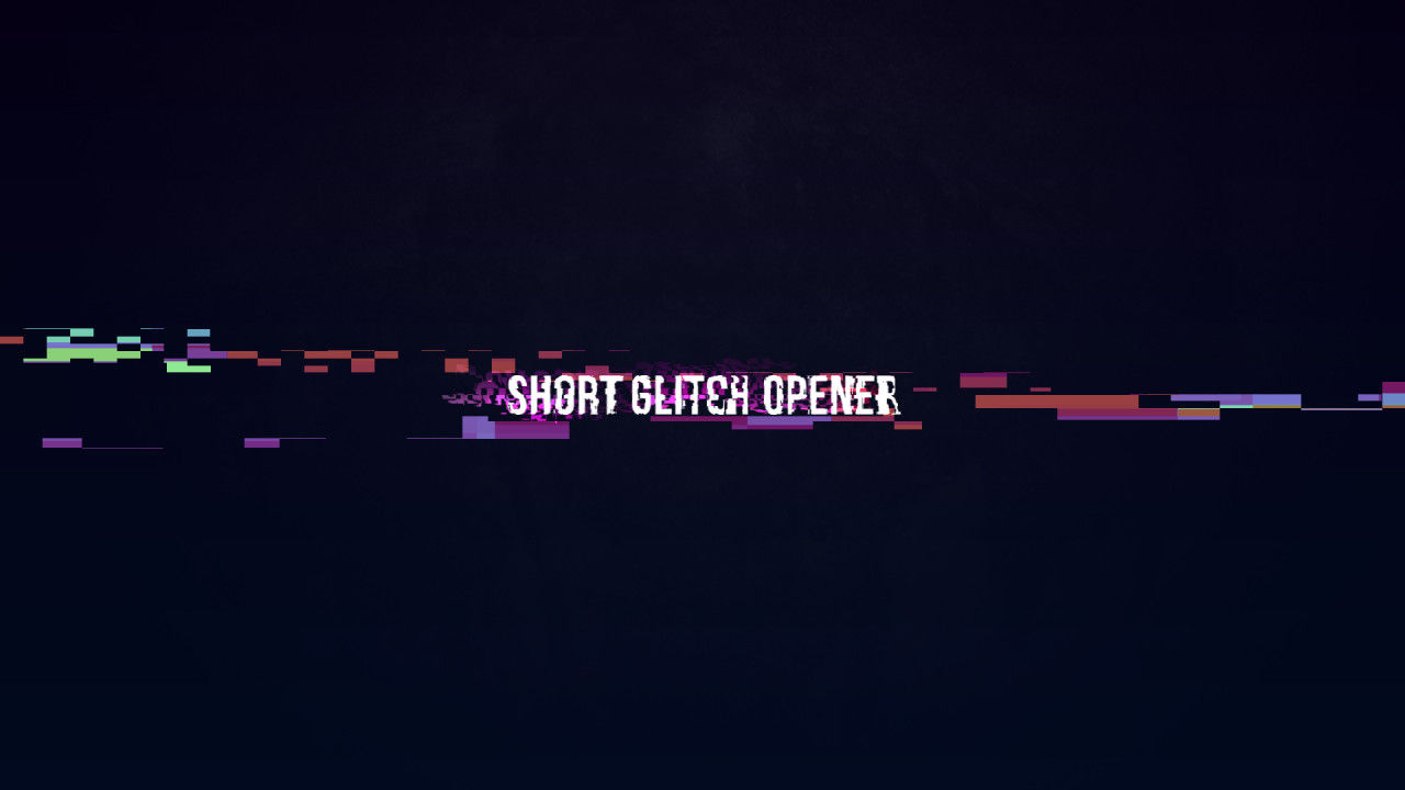 小故障文本动画转场素材库精选AE模板