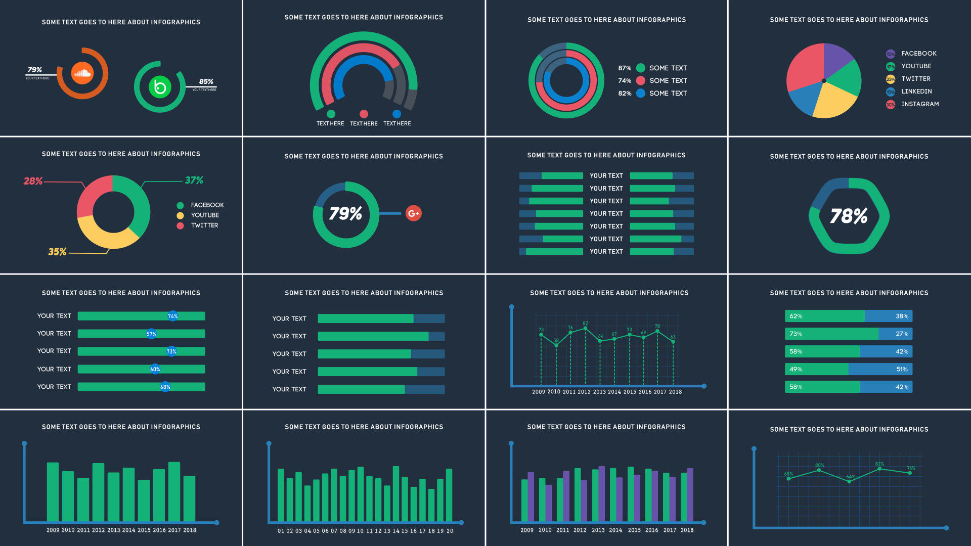 现代公司企业数据信息图表动画素材库精选AE模板