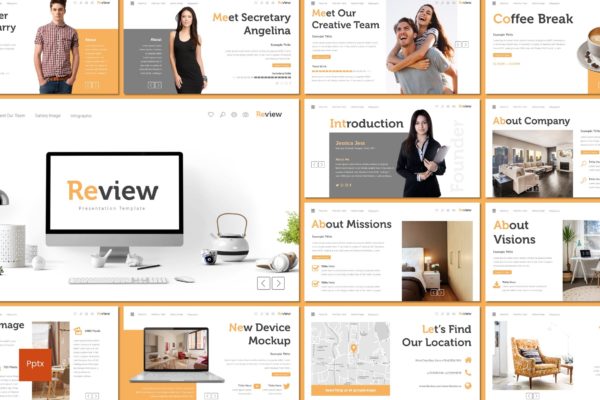适合做路演/企宣的PPT幻灯片设计模板 Review – Powerpoint Template
