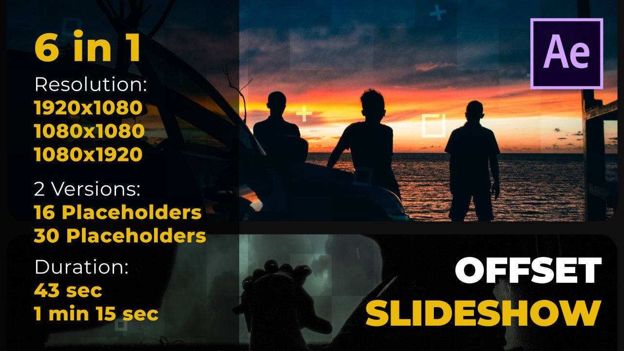 现代文本动画过渡效果素材库精选AE模板