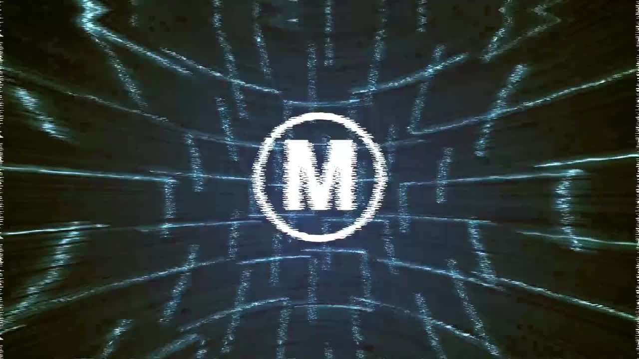 时尚干净的故障和扭曲效果徽标展示素材库精选AE模板