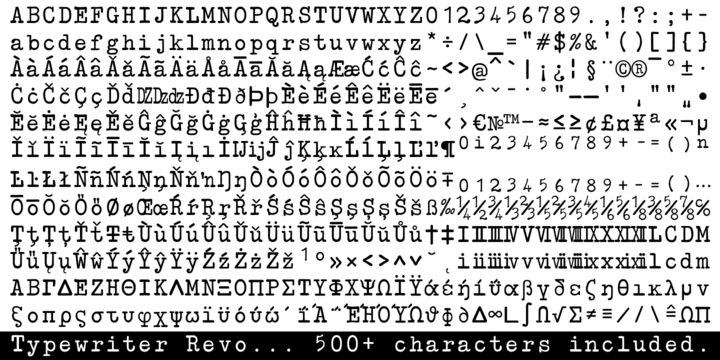 Typewriter Revo Font Family插图1