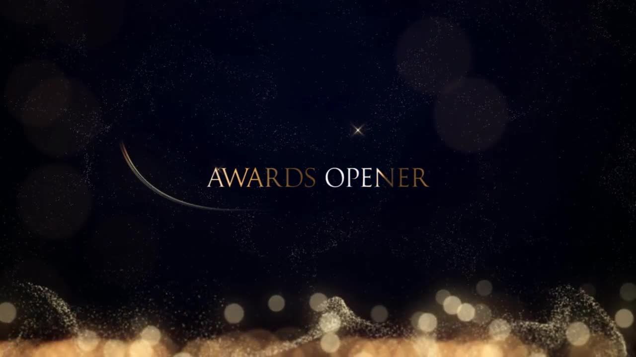 豪华黄金效果幻灯片素材库精选PR模板