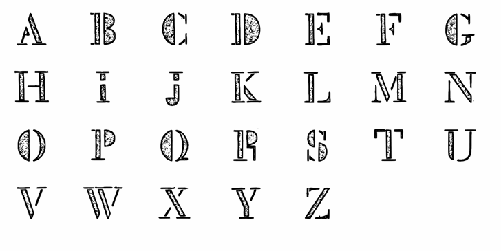 Mck Stencil Xray font插图