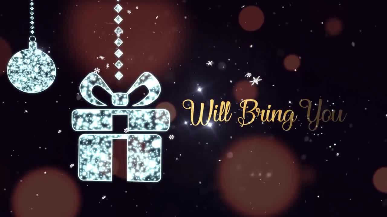 时尚的设计的圣诞节问候素材库精选pr模板