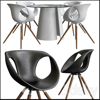 休闲餐厅椅子素材之家精选3D模型