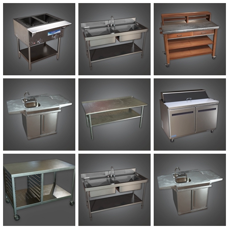 现代厨房/餐厅道具素材之家精选3D模型