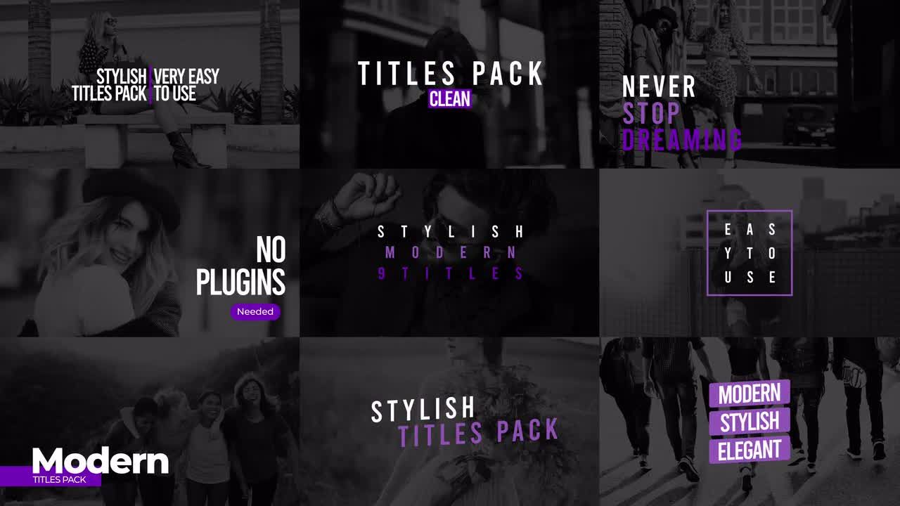 9个时尚精美独特的全屏标题动画素材库精选AE模板