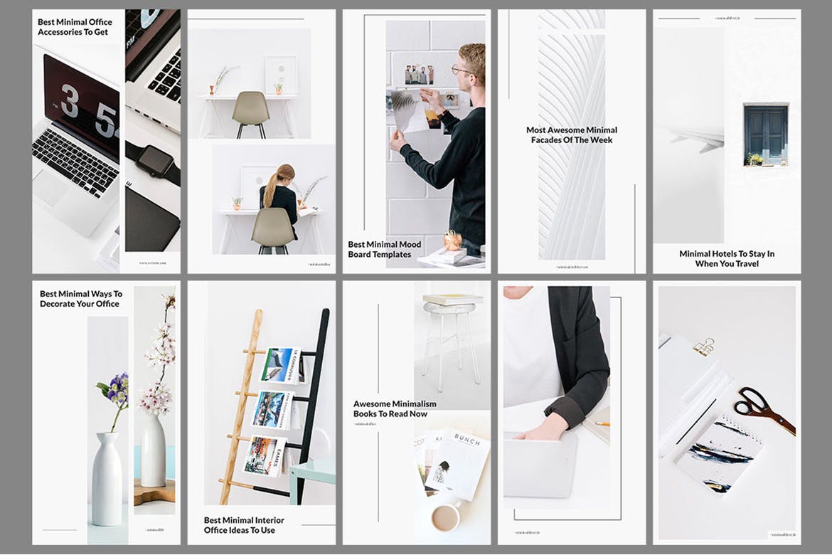 极简主义设计风格Instagram社交设计素材包 Belgrade Minimal Instagram Pack插图(12)