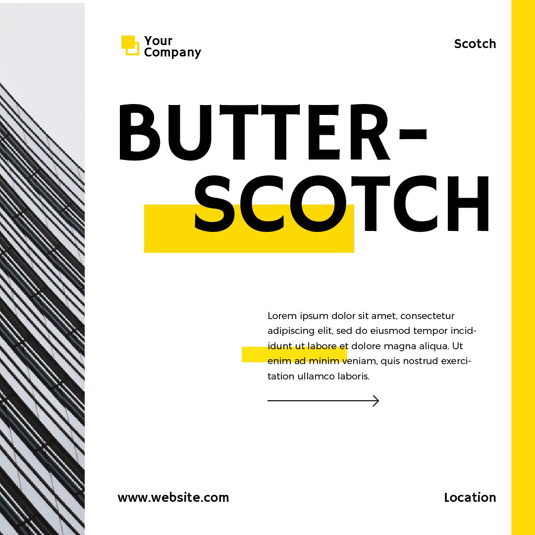 高端企业品牌宣传推广社交媒体Banner设计模板素材库精选 BUTTERSCOTCH Media Banners插图(4)