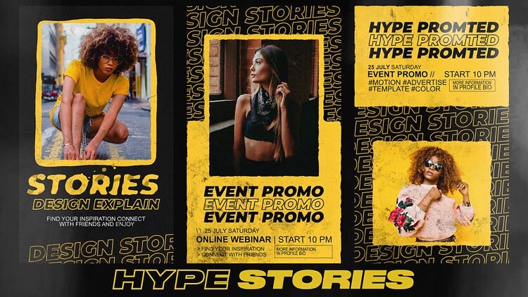 5个时髦动感的社交媒体视频创建素材库精选AE模板