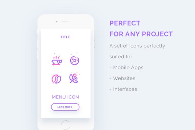 咖啡店＆咖啡品牌UI图标素材 UICON – Coffee Shop, Cafe Icons Set插图(5)