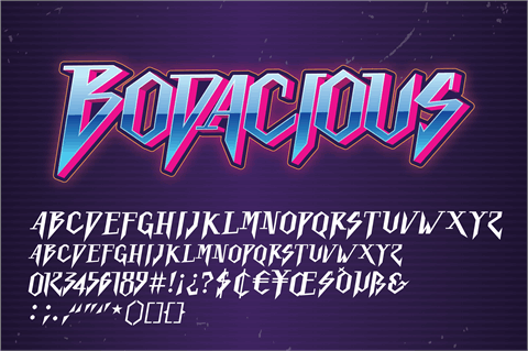Bodacious font素材之家精选英文字体
