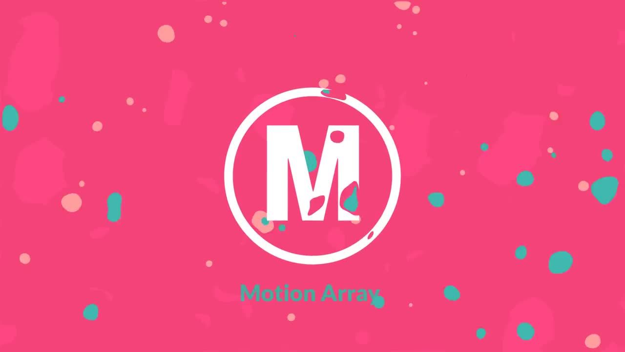 丰富多彩和精美动画的液体运动标志显示素材库精选AE模板