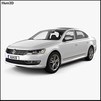 大众帕萨特Volkswagen Passat（B7）with HQ interior 2011 素材之家精选3D模型