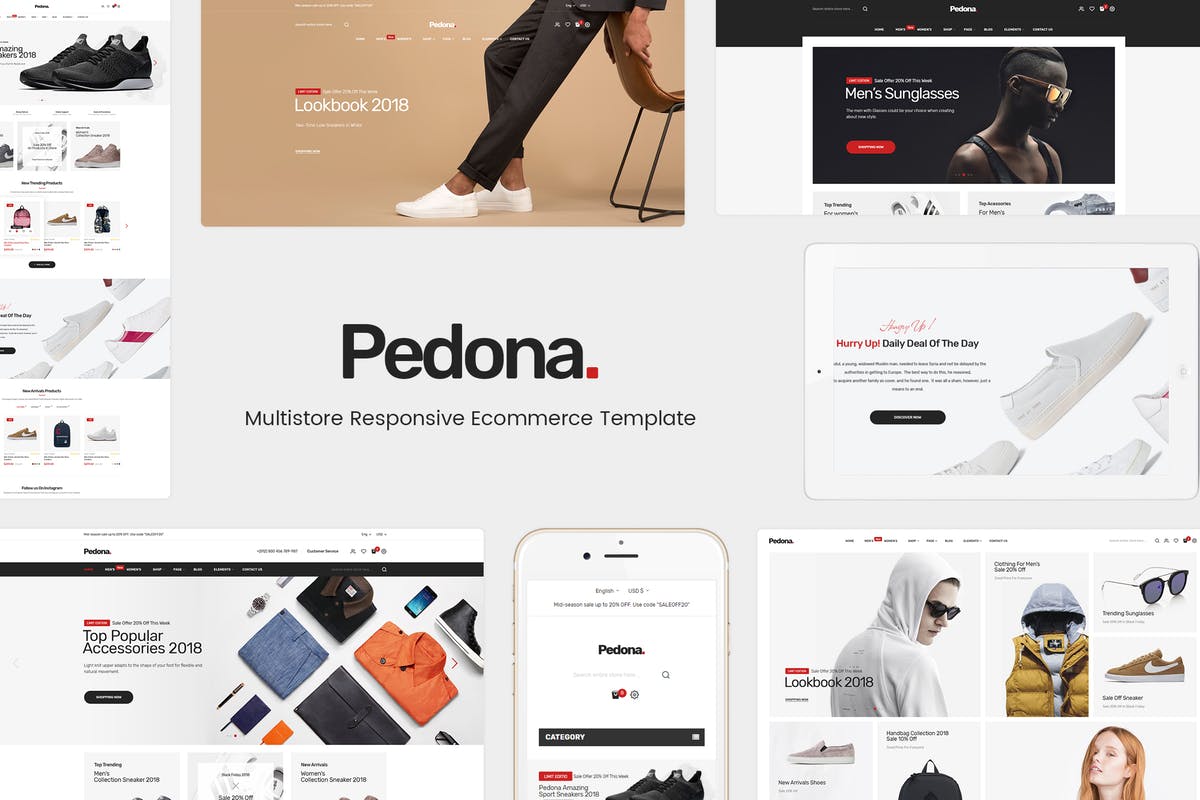服饰鞋包电商网站响应式PrestaShop主题 Pedona – Responsive PrestaShop Theme插图