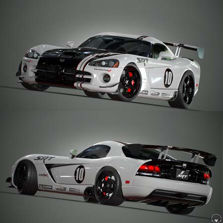 道奇蝰蛇跑车SRT10 ACR Eadition 3 3DMAX模型