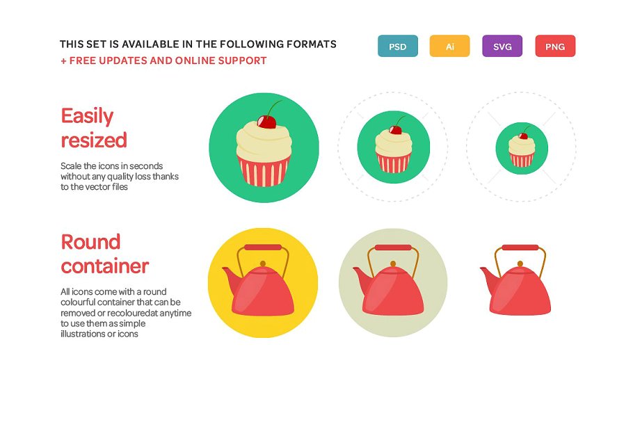 瑜伽动作扁平化图标 Yoga Poses Flat Icons Set插图(4)