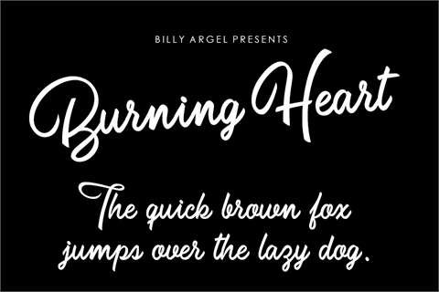 Burning Heart Personal Use font素材之家精选英文字体