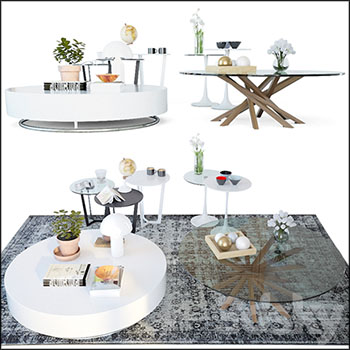 咖啡桌和地摊素材之家精选3D模型