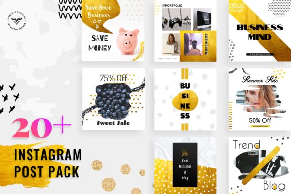 20+Instagram社交媒体创意图形设计广告模板素材库精选 Instagram Post Social Media Template