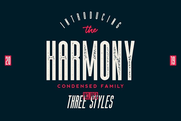 The Harmony – Condensed font family素材之家精选英文字体