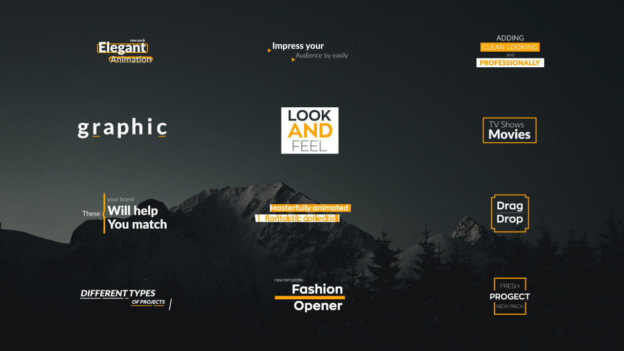 新颖的动态标题4k V.2素材库精选AE模板