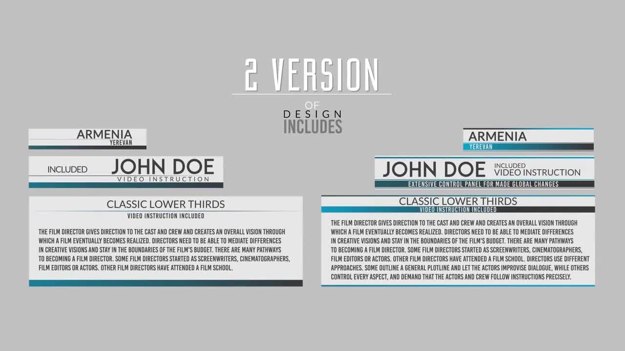 低三分之一和字幕素材库精选AE模板