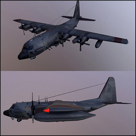 AC-130 幽灵突击战斗机素材之家精选3D模型
