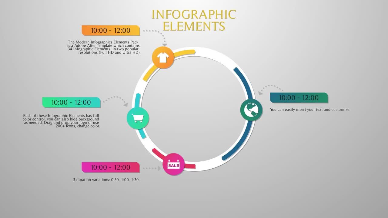 34个现代信息图表动画素材库精选AE模板
