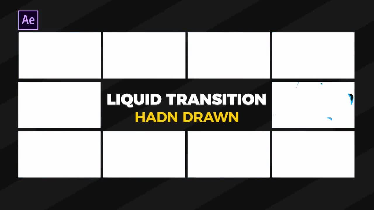 液体元素动画过渡效果素材库精选AE模板