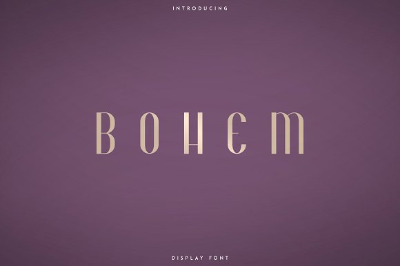 Bohem – Display font | 2 styles素材之家精选英文字体