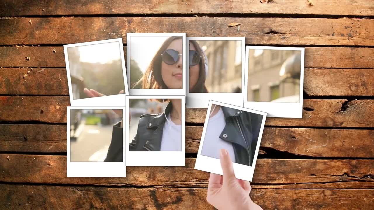 宝丽来照片拼接组合展示素材库精选AE模板