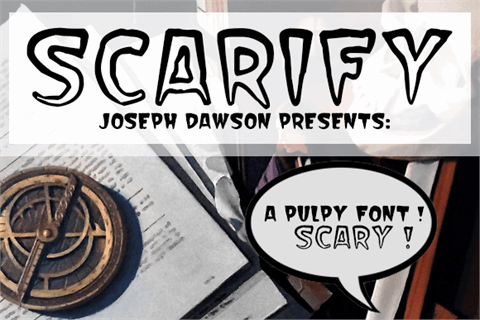 Scarify font素材之家精选英文字体