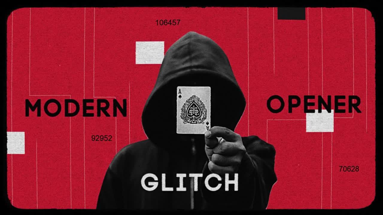 信号损坏时尚视频开场素材库推荐PR模板