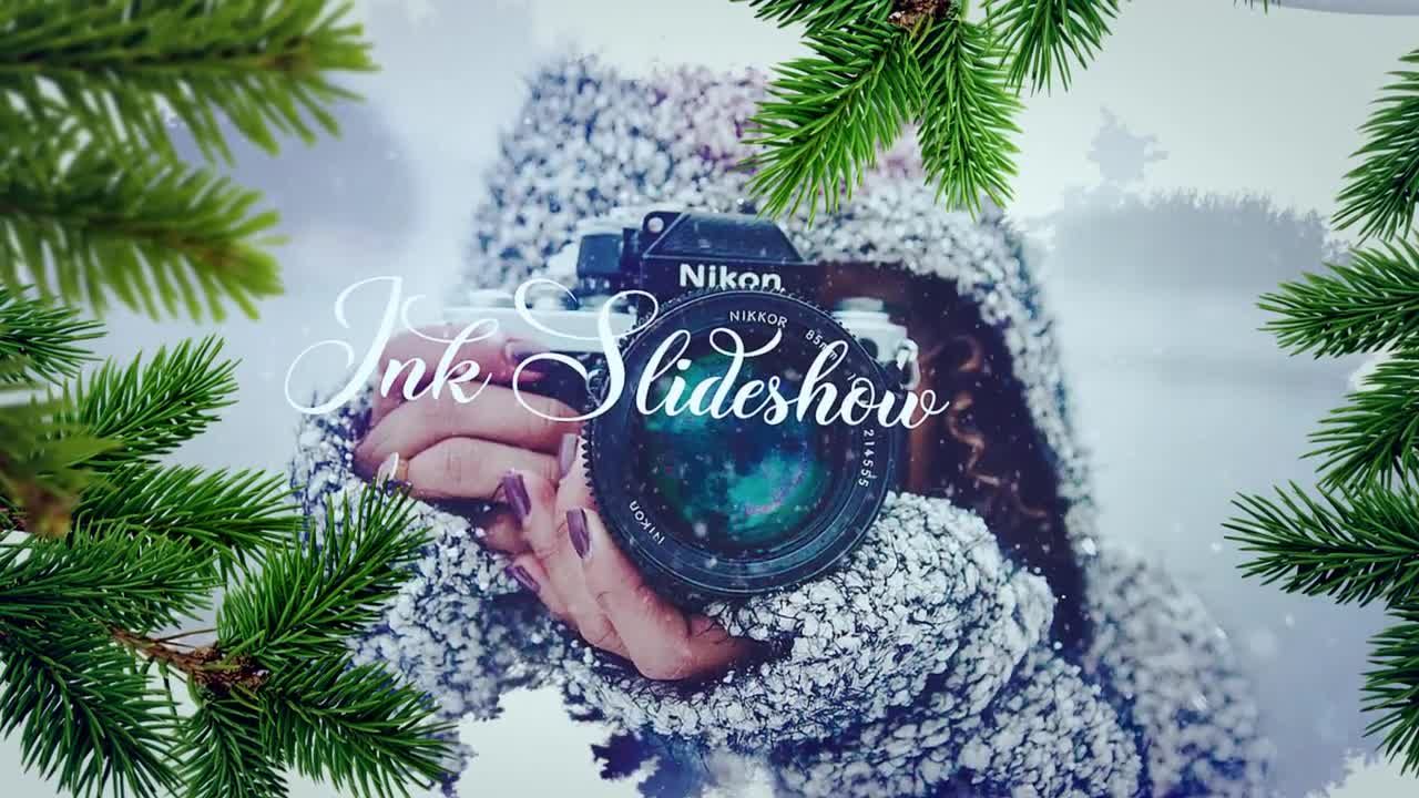 节日快乐墨水幻灯片素材库精选AE模板