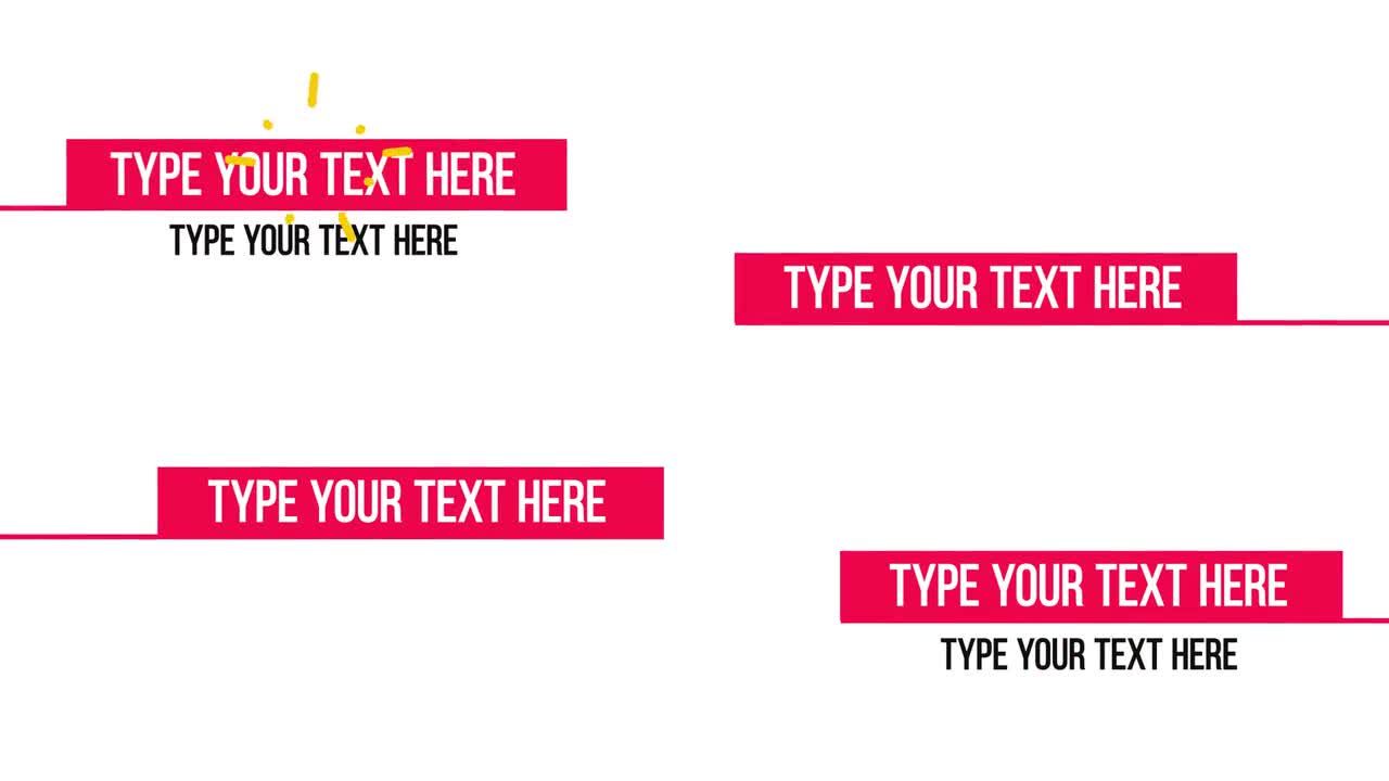 形状元素设计工具包标题素材库精选AE模板