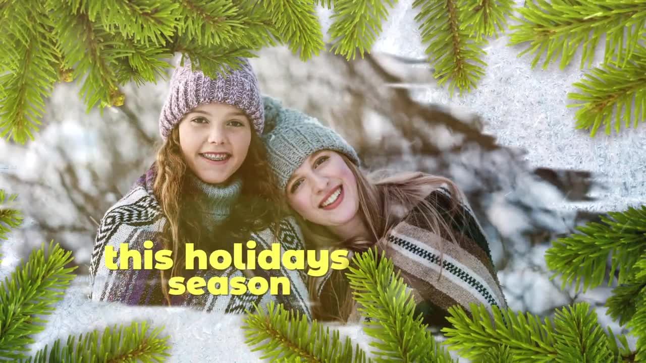 乐趣明亮创意的圣诞氛围展示照片素材库精选AE模板